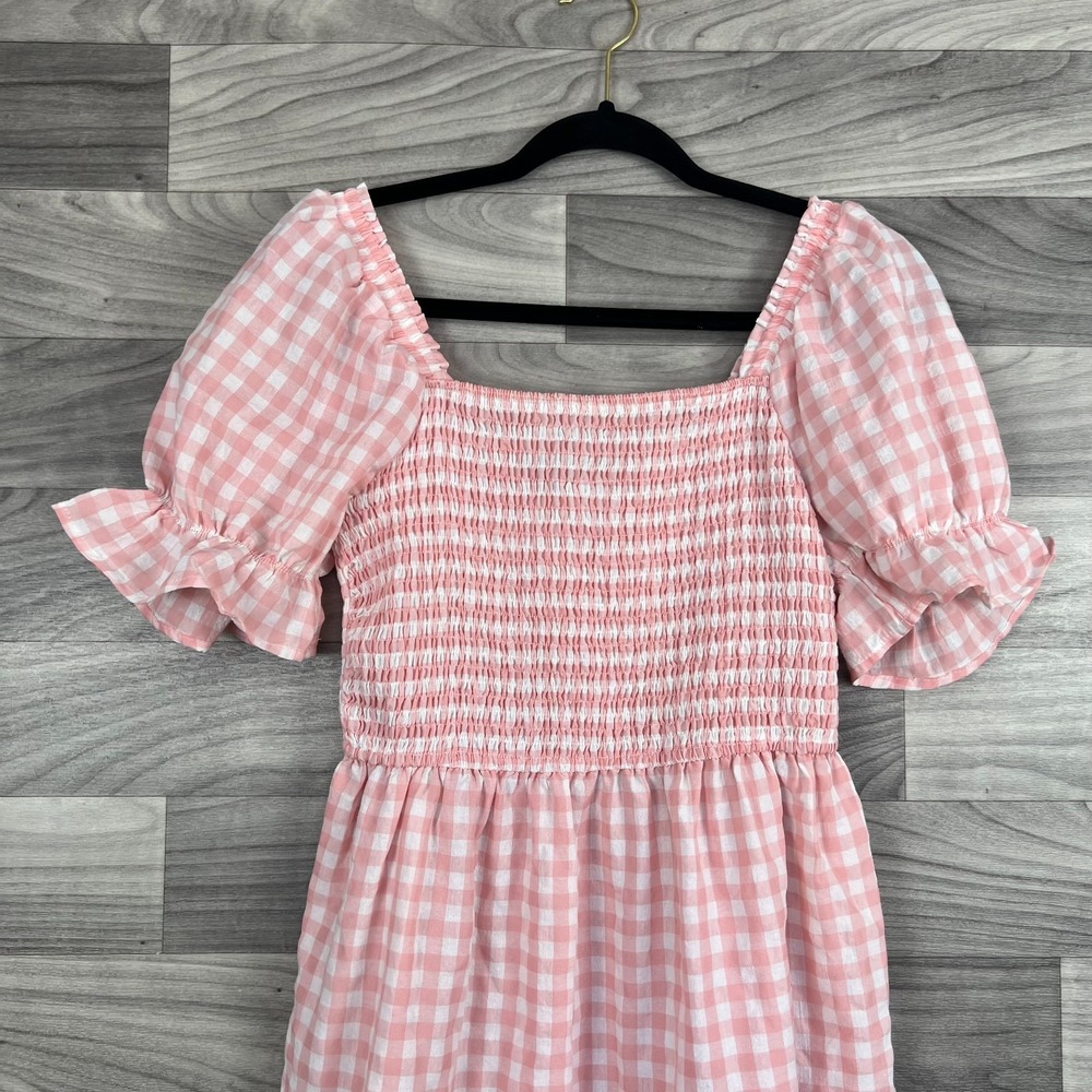 Pink Gingham Midi Dress - Picture 7 of 12